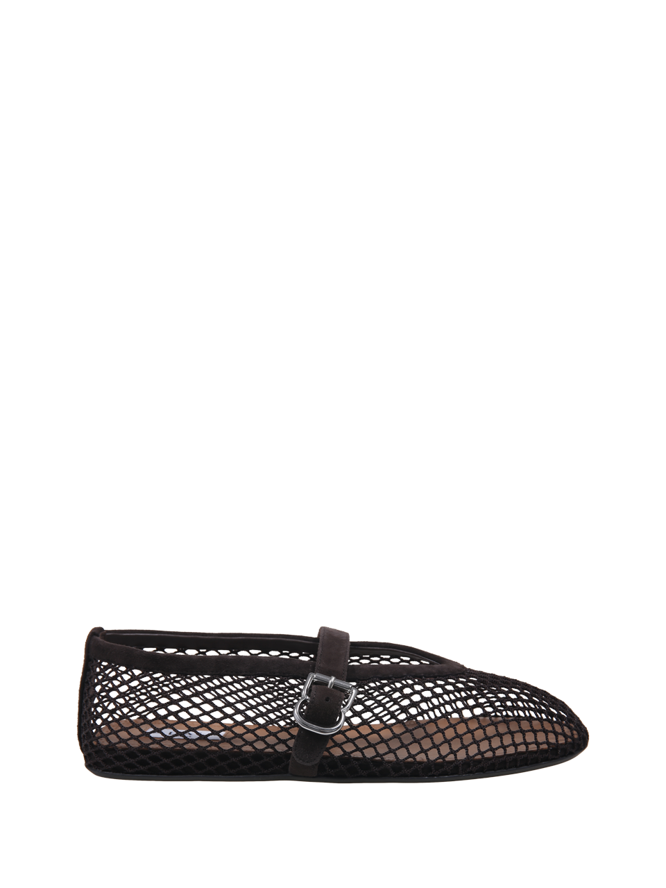 WOMAN ALAIA BROWN LEATHER BALLET FLAT