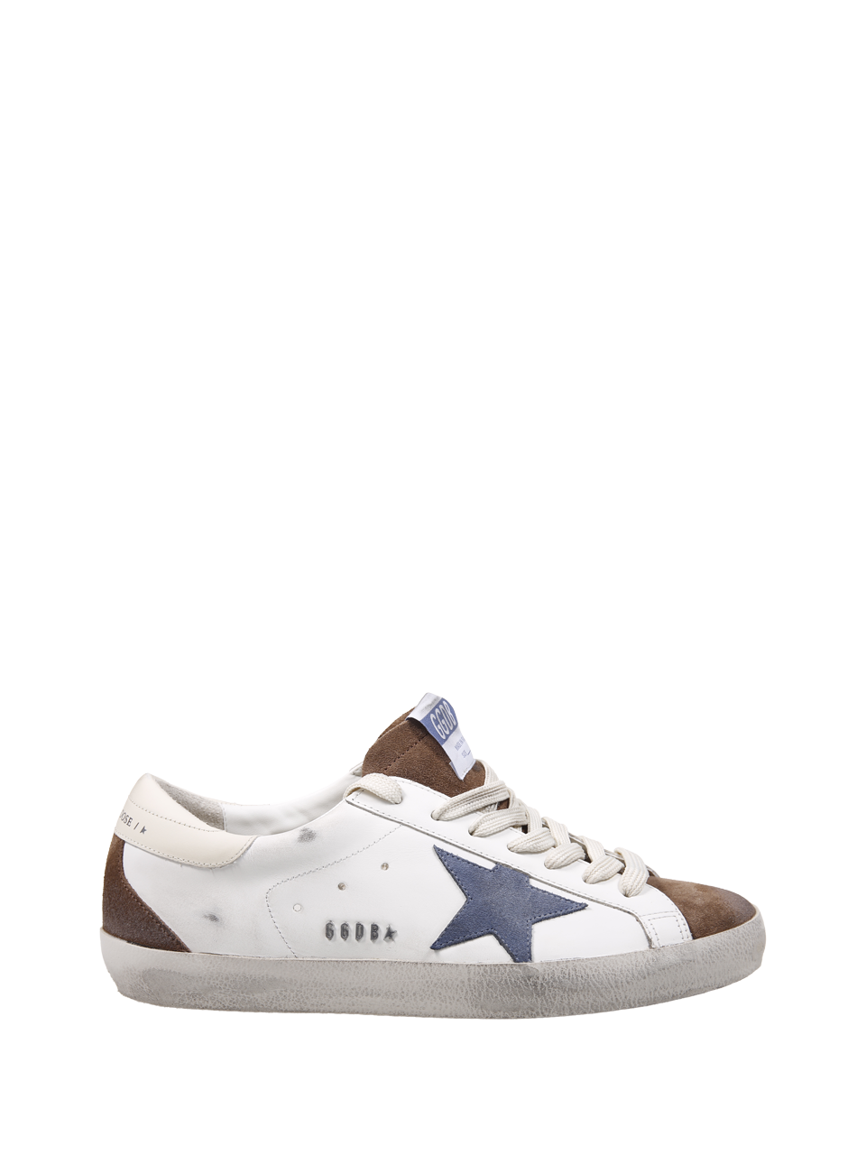 MEN GOLDEN GOOSE WHITE LEATHER SUPER STAR SNEAKER 