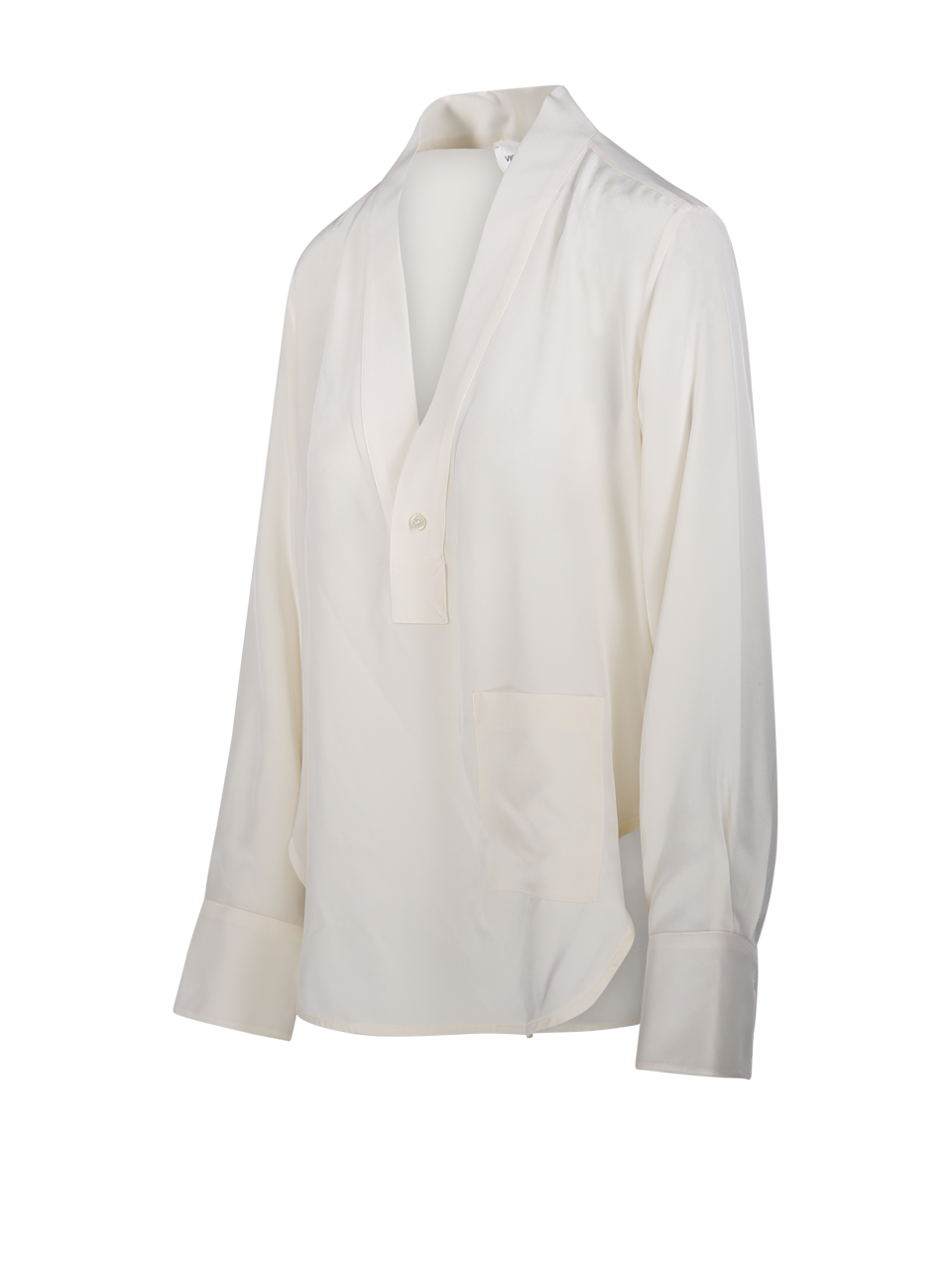 WOMAN VICTORIA BECKAHM NUDE SILK V NECK BLOUSE