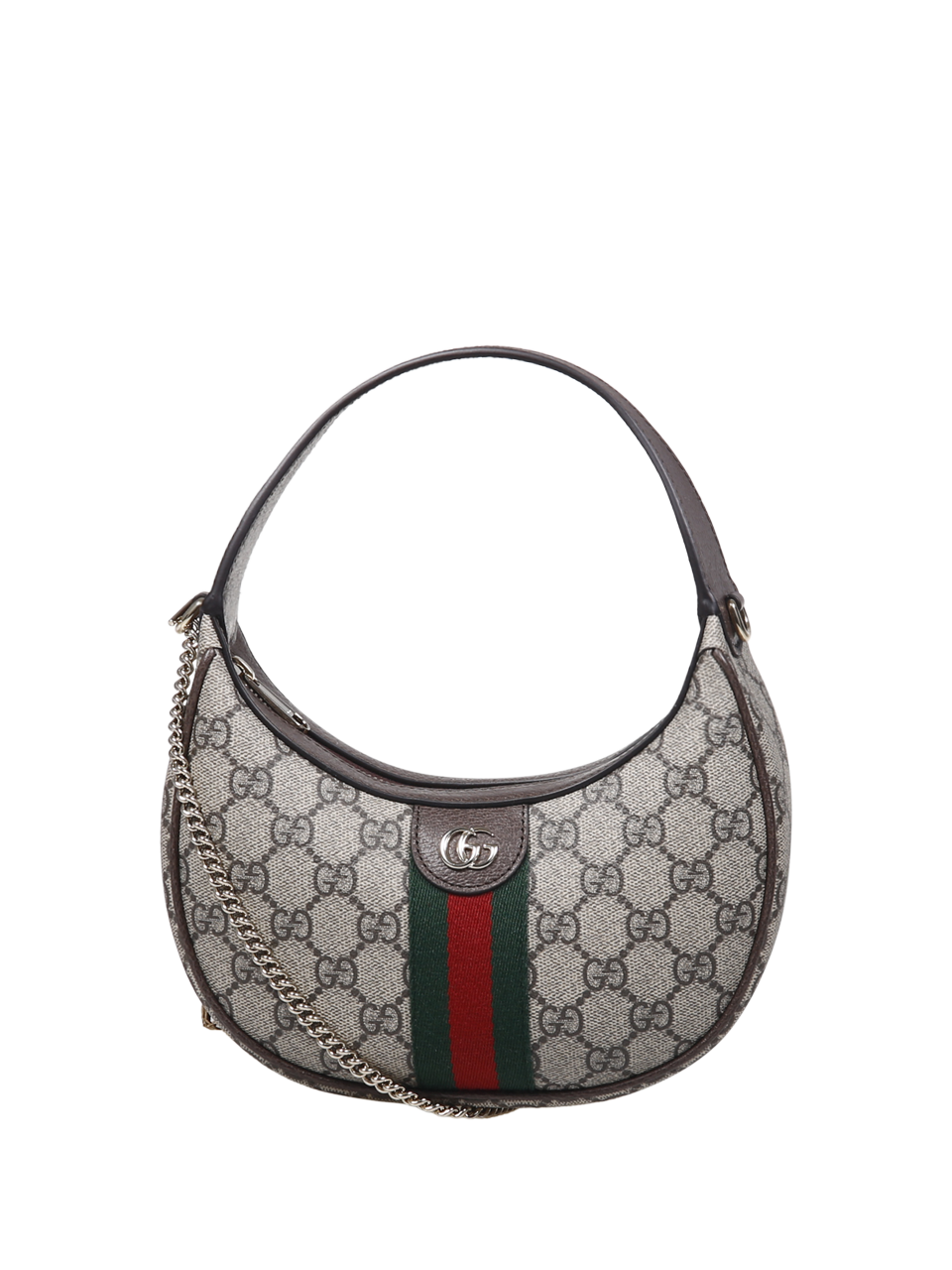 WOMAN GUCCI BEIGE LEATHER MINI OPHIDIA SHOULDER BAG