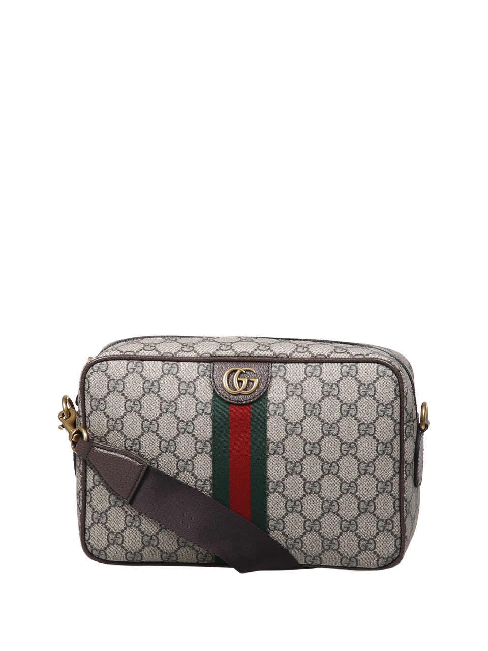 MEN GUCCI BEIGE LEATHER CROSSBODY BAG