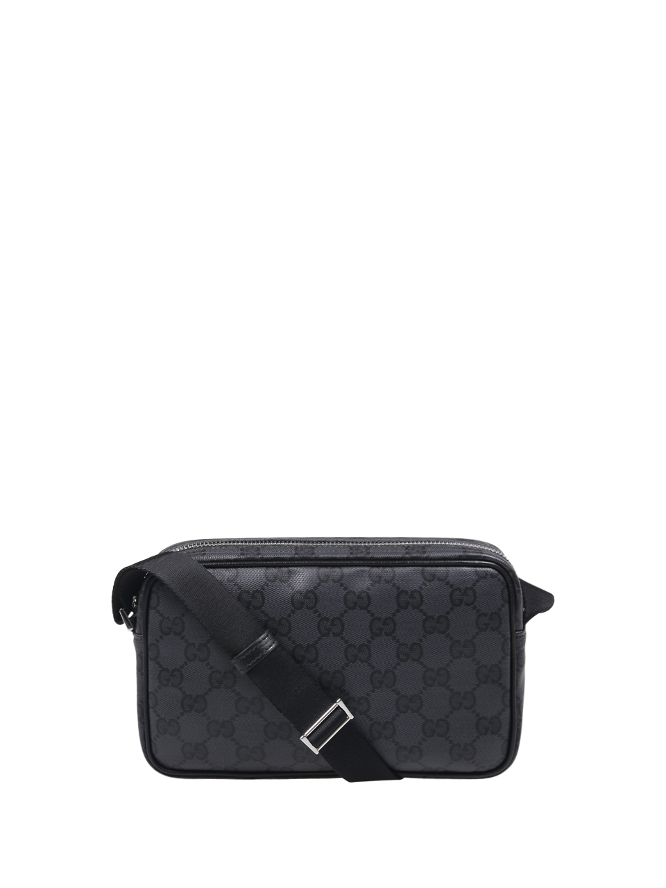 MEN GUCCI BLACK LEATHER MINI CROSSBODY BAG