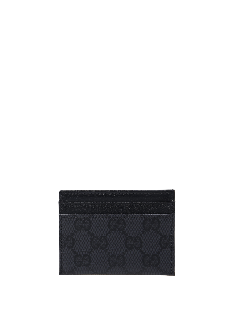 MEN GUCCI BLACK LEATHER CREDIT CARD CASE