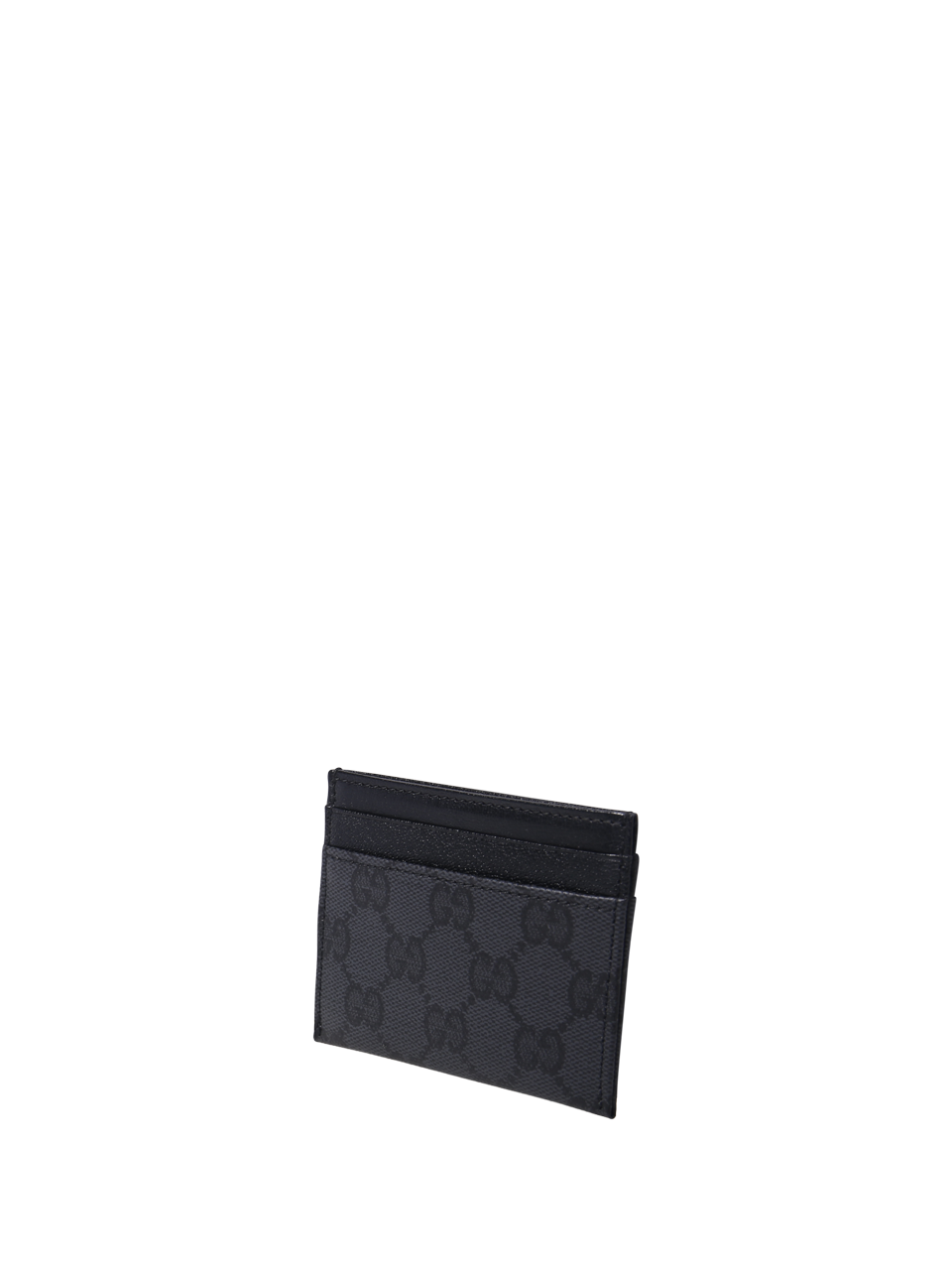 MEN GUCCI BLACK LEATHER CREDIT CARD CASE