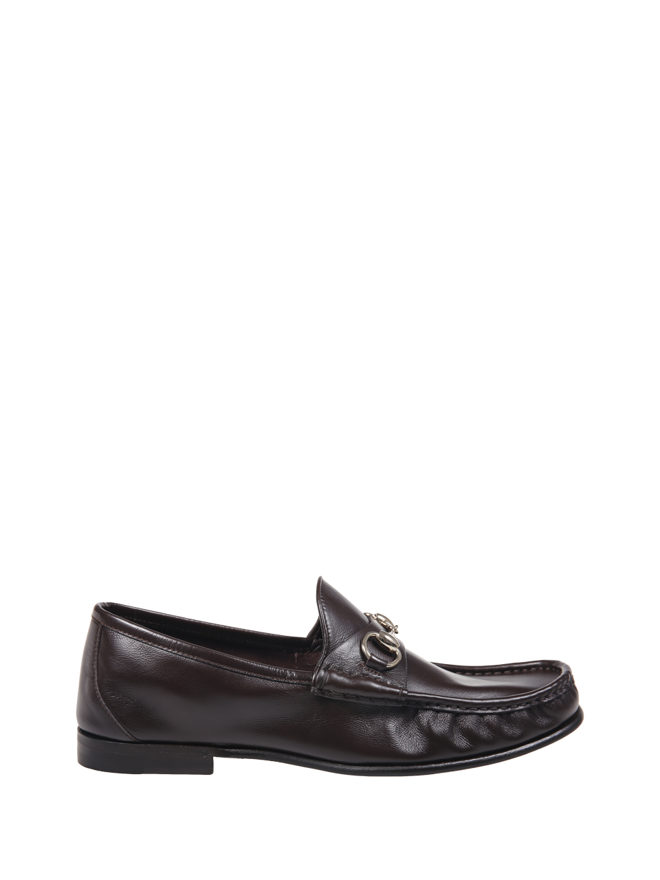 MEN GUCCI BROWN LEATHER BELLA MOCCASIN