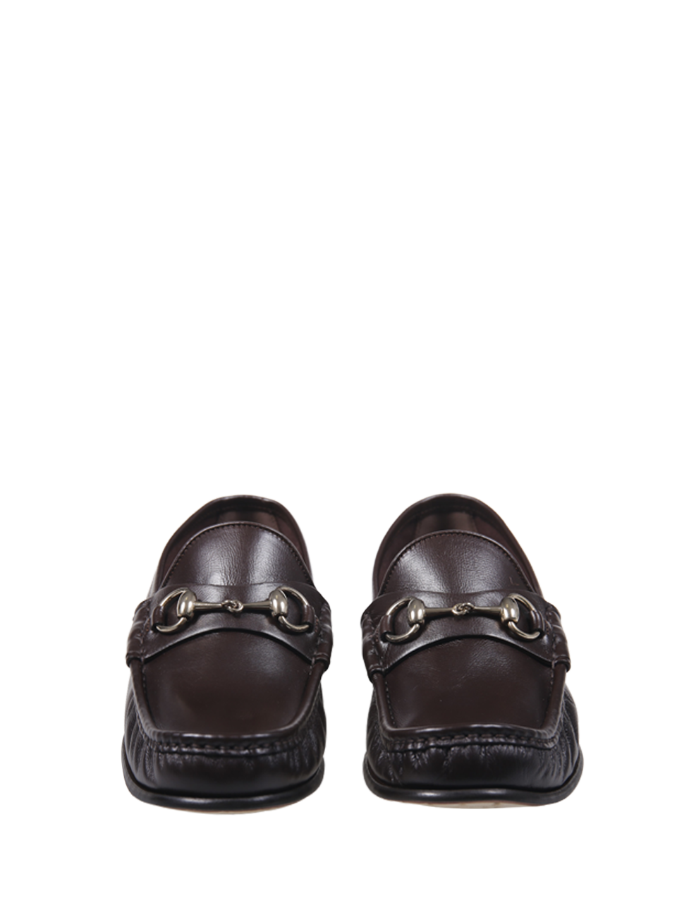 MEN GUCCI BROWN LEATHER BELLA MOCCASIN