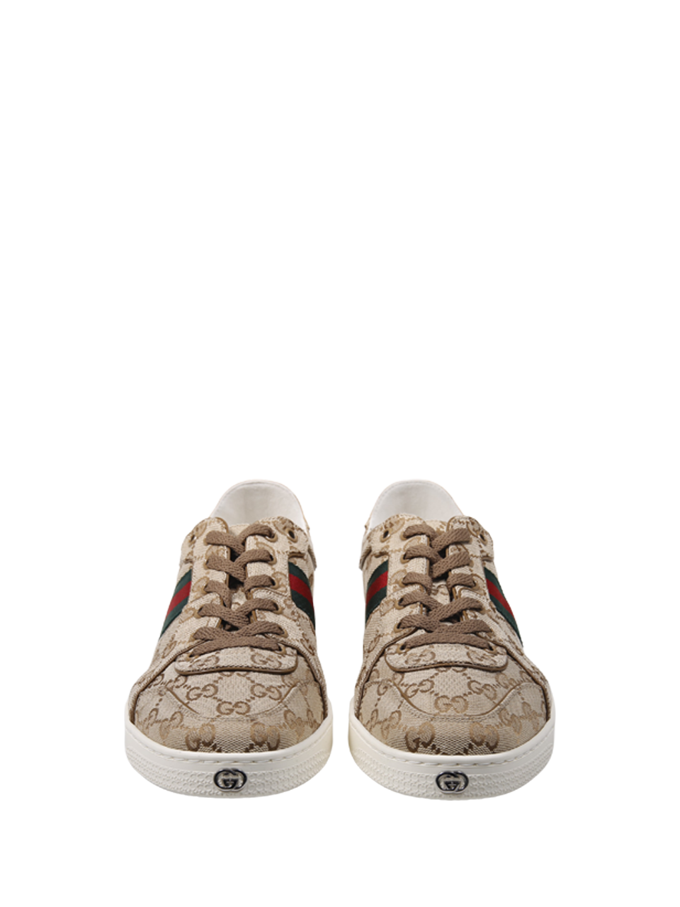 MEN GUCCI BEIGE LEATHER CODA LOW SNEAKERS