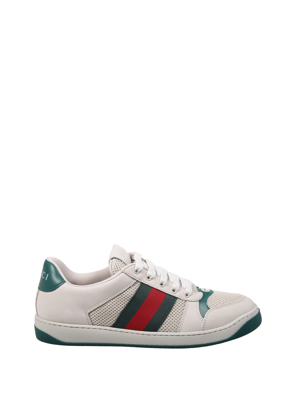 MEN GUCCI BEIGE LEATHER SCREENER SNEAKER