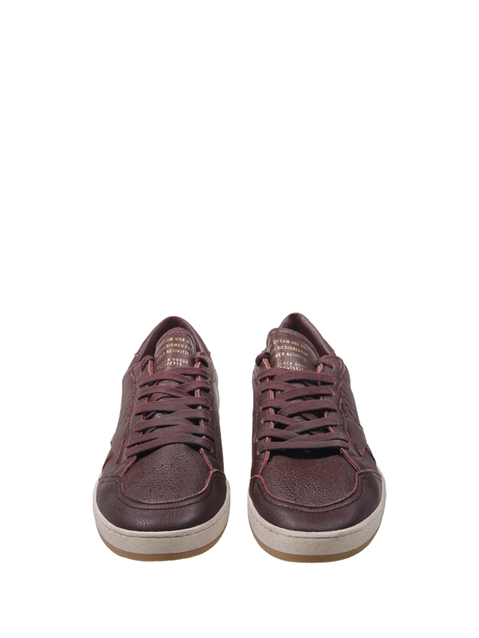 MEN GOLDEN GOOSE BORDEAUX LEATHER BALLSTAR SNEAKER 