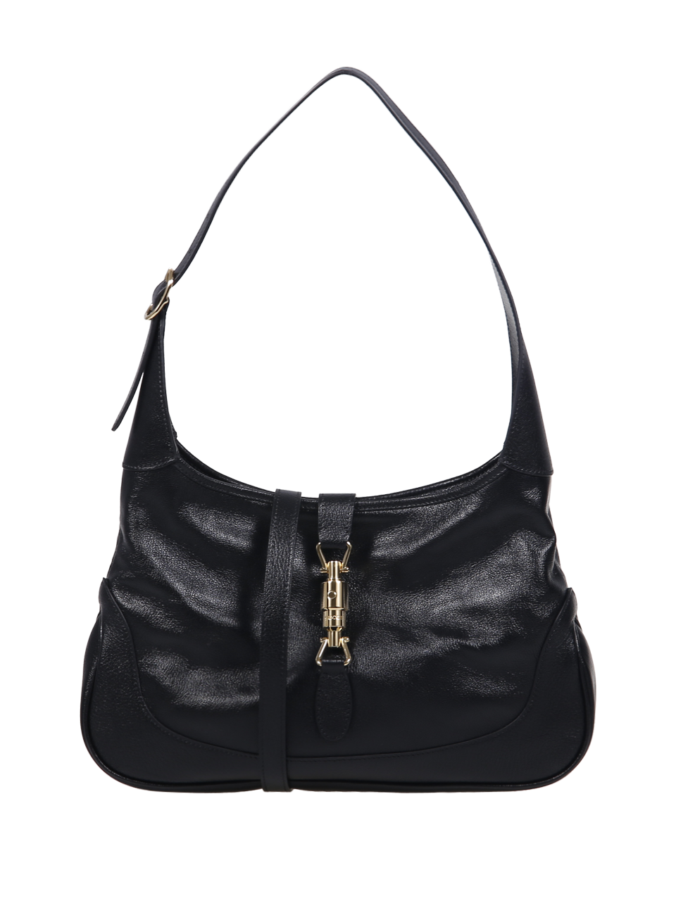 WOMAN GUCCI BLACK LEATHER JACKIE 1961 SHOULDER BAG