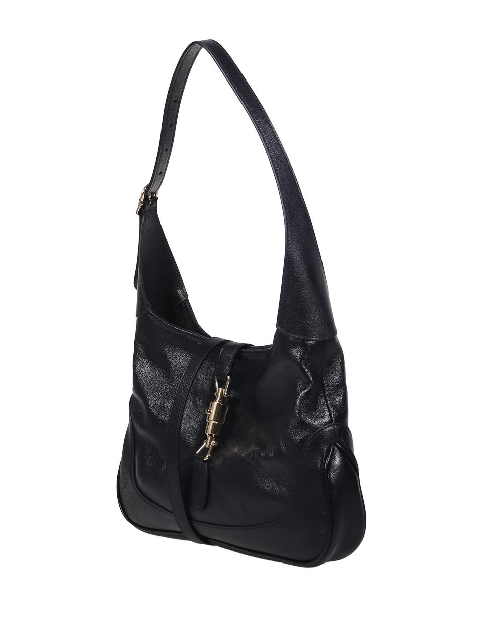 WOMAN GUCCI BLACK LEATHER JACKIE 1961 SHOULDER BAG