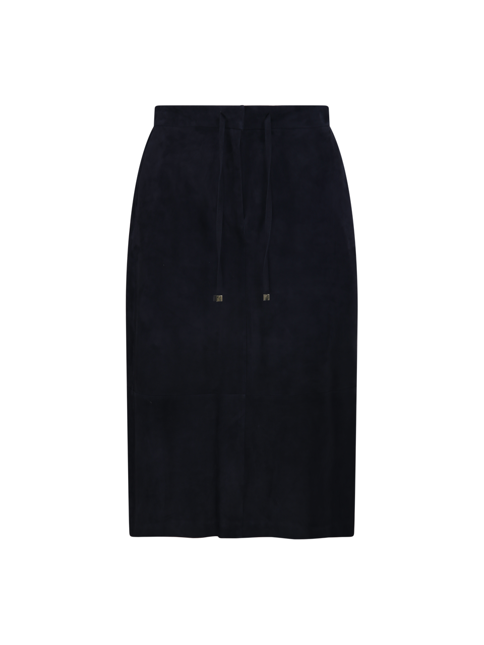 WOMAN MAXMARA BLUE LEATHER GAZZA SUEDE SKIRT