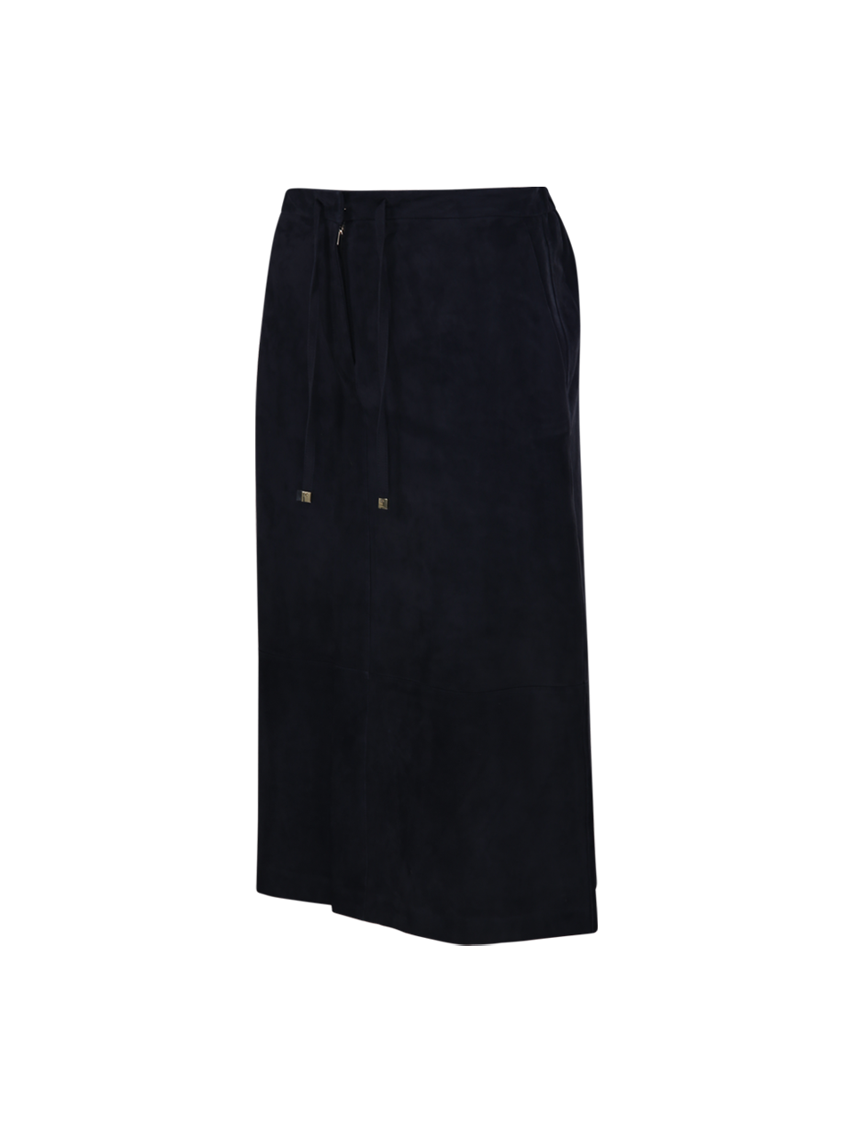 WOMAN MAXMARA BLUE LEATHER GAZZA SUEDE SKIRT