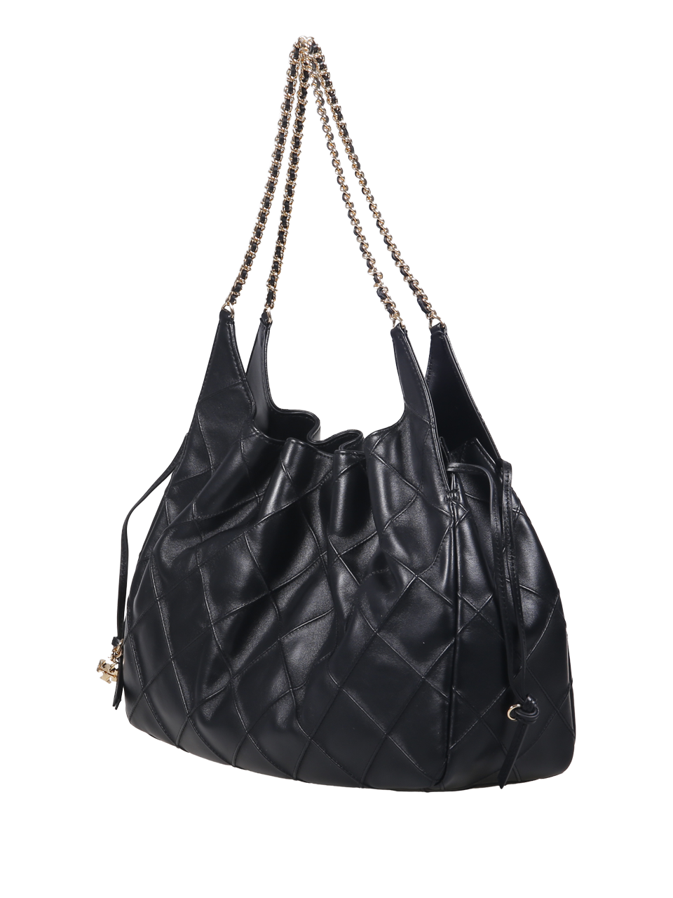 DONNA TORY BURCH BORSA FLEMING GRANDE IN PELLE NERA 