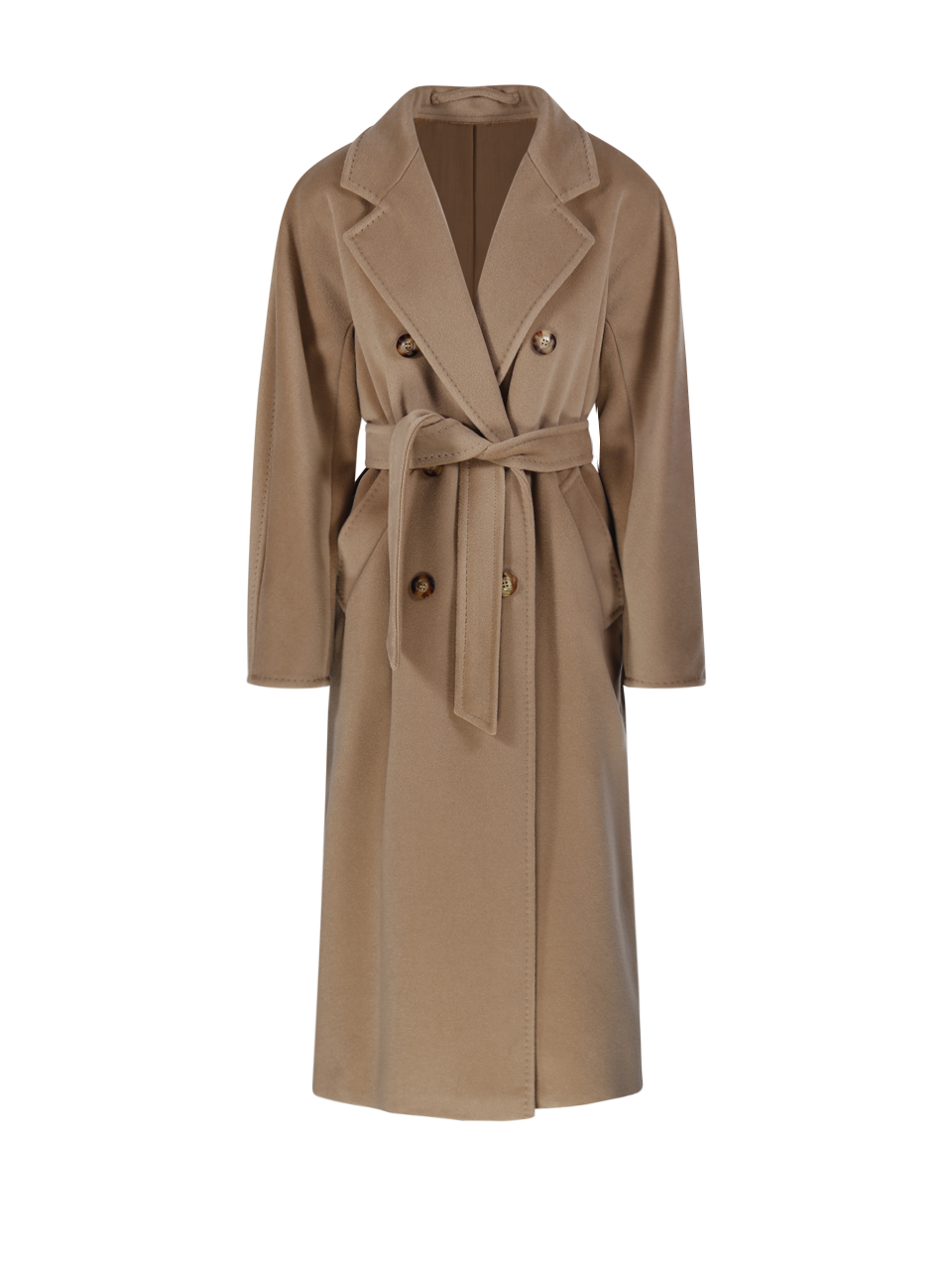 WOMAN MAXMARA BEIGE VIRGIN WOOL MADAME COAT