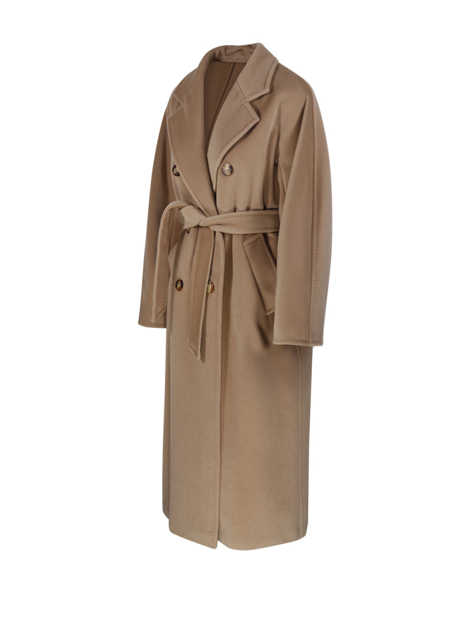 WOMAN MAXMARA BEIGE VIRGIN WOOL MADAME COAT