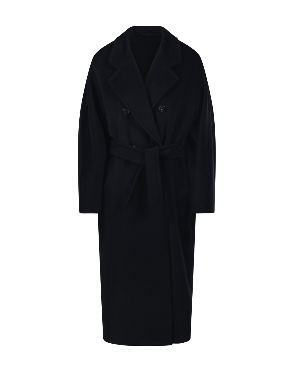 WOMAN MAXMARA BLACK VIRGIN WOOL MADAME COAT