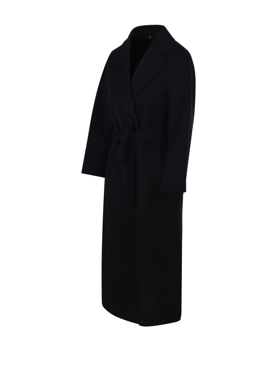 WOMAN MAXMARA S BLACK VIRGIN WOOL ESTURIA COAT