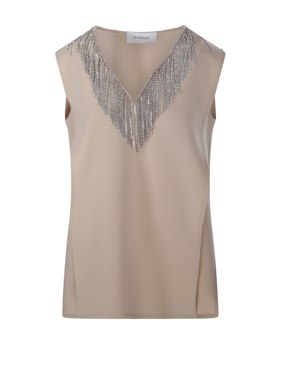 WOMAN MAXMARA SPORTMAX NUDE POLYESTER FAGLIA TOP
