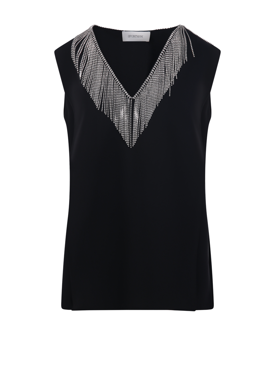 WOMAN MAXMARA SPORTMAX BLACK POLYESTER FAGLIA TOP