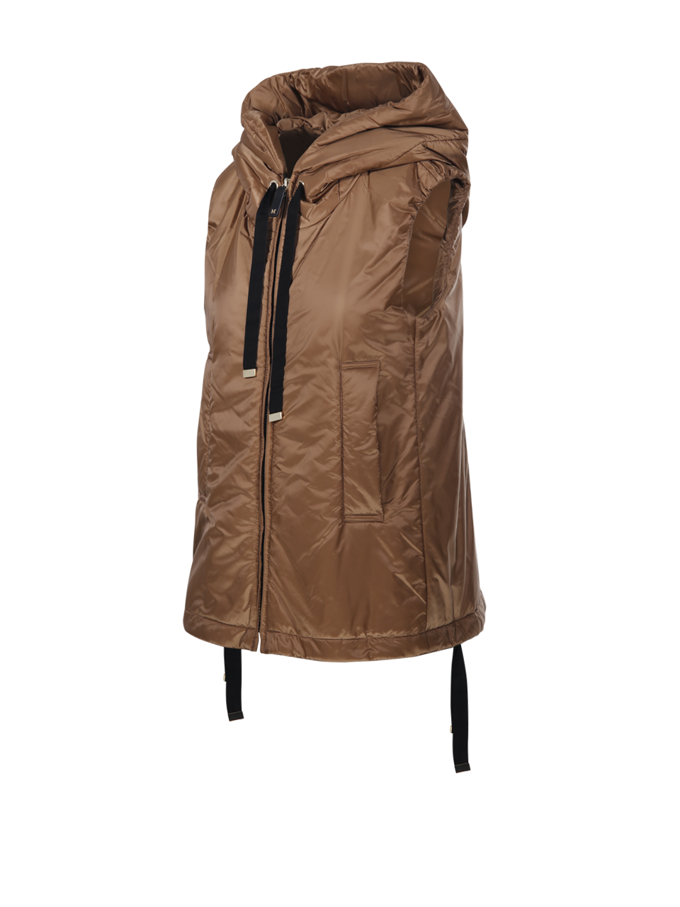 WOMAN MAXMARA THE CUBE BLACK POLYESTER GREENGO QUILTED WAIST COAT