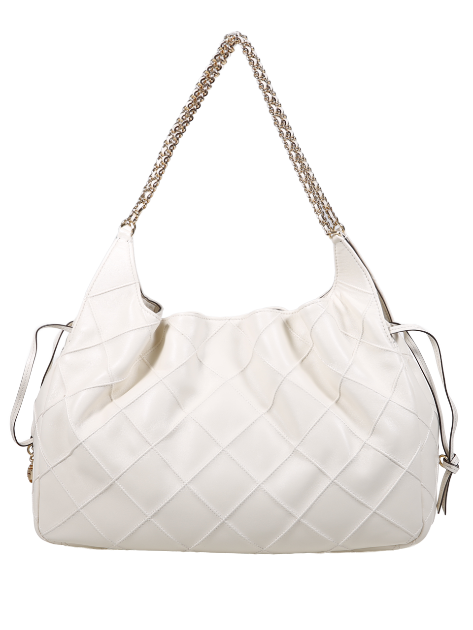 DONNA TORY BURCH BORSA FLEMING GRANDE IN PELLE BIANCA 