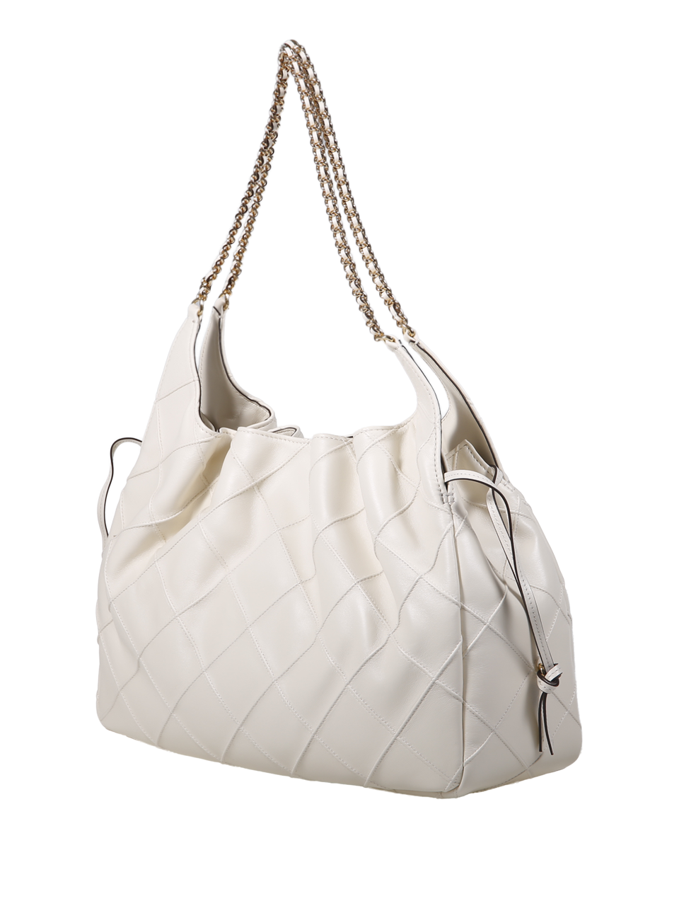DONNA TORY BURCH BORSA FLEMING GRANDE IN PELLE BIANCA 