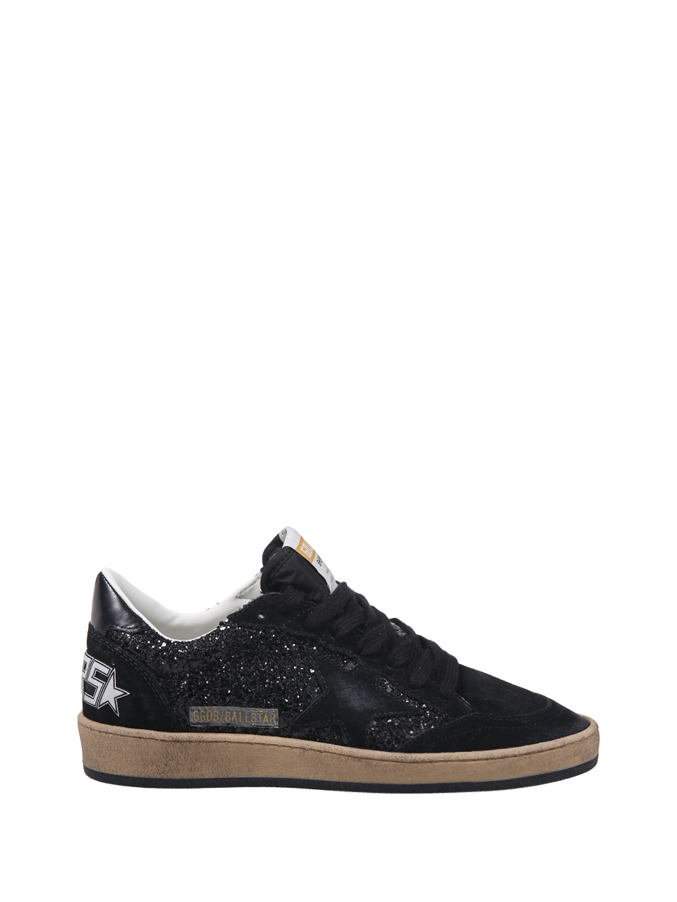 WOMAN GOLDEN GOOSE BLACK LEATHER BALLSTAR SNEAKER 