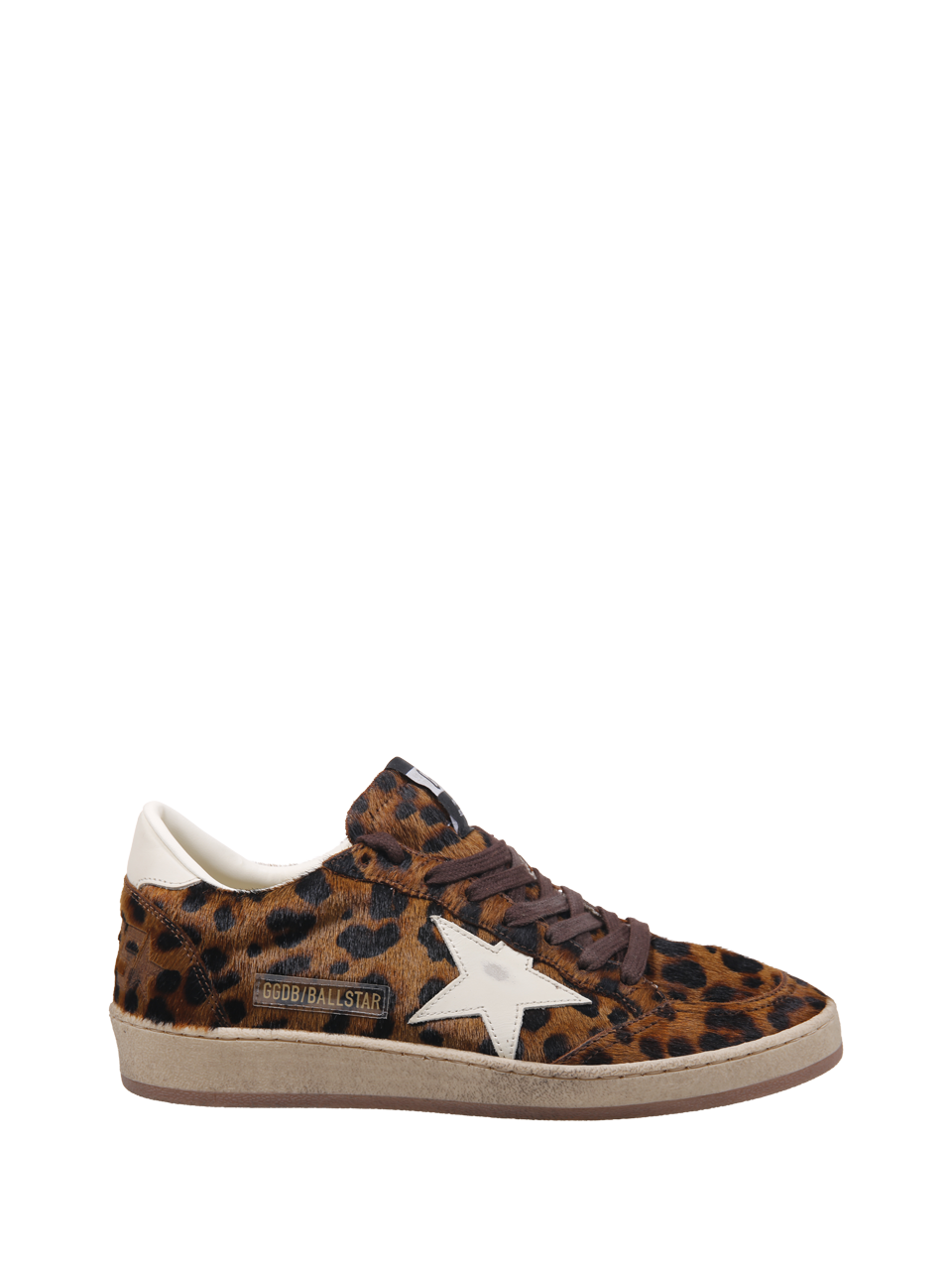WOMAN GOLDEN GOOSE BROWN LEATHER BALLSTAR SNEAKER 