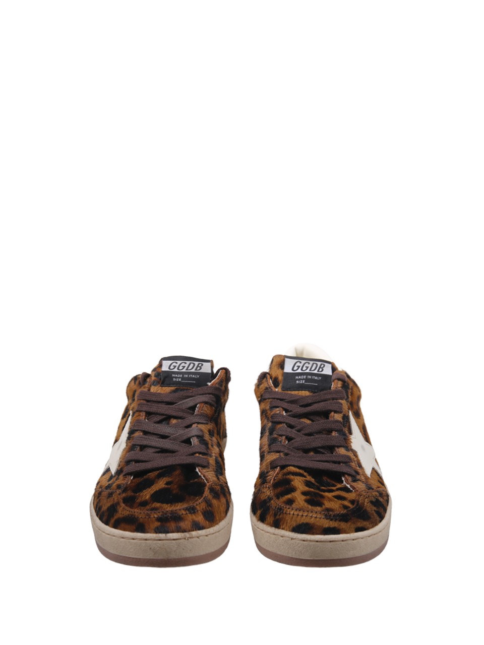 WOMAN GOLDEN GOOSE BROWN LEATHER BALLSTAR SNEAKER 