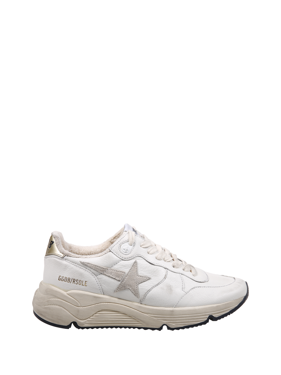 WOMAN GOLDEN GOOSE WHITE LEATHER RUNNING SNEAKER 
