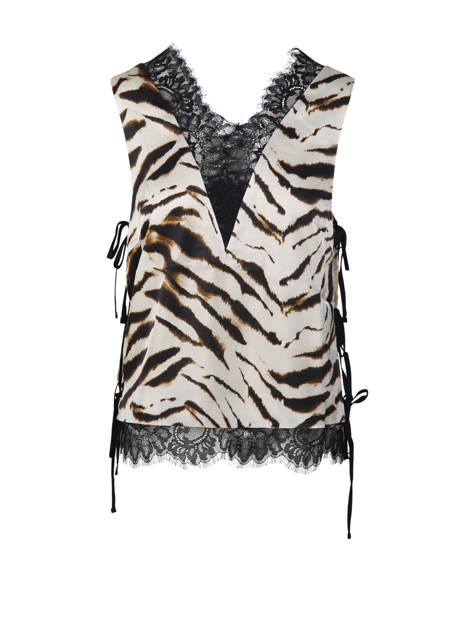 DONNA GANNI TOP PRINTED NUDE IN VISCOSE 