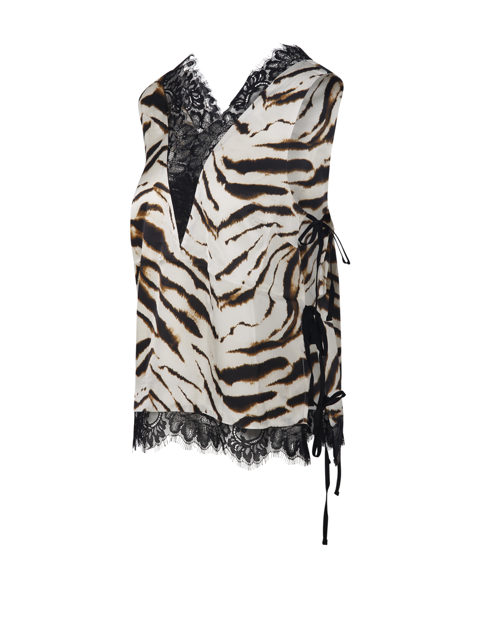 DONNA GANNI TOP PRINTED NUDE IN VISCOSE 