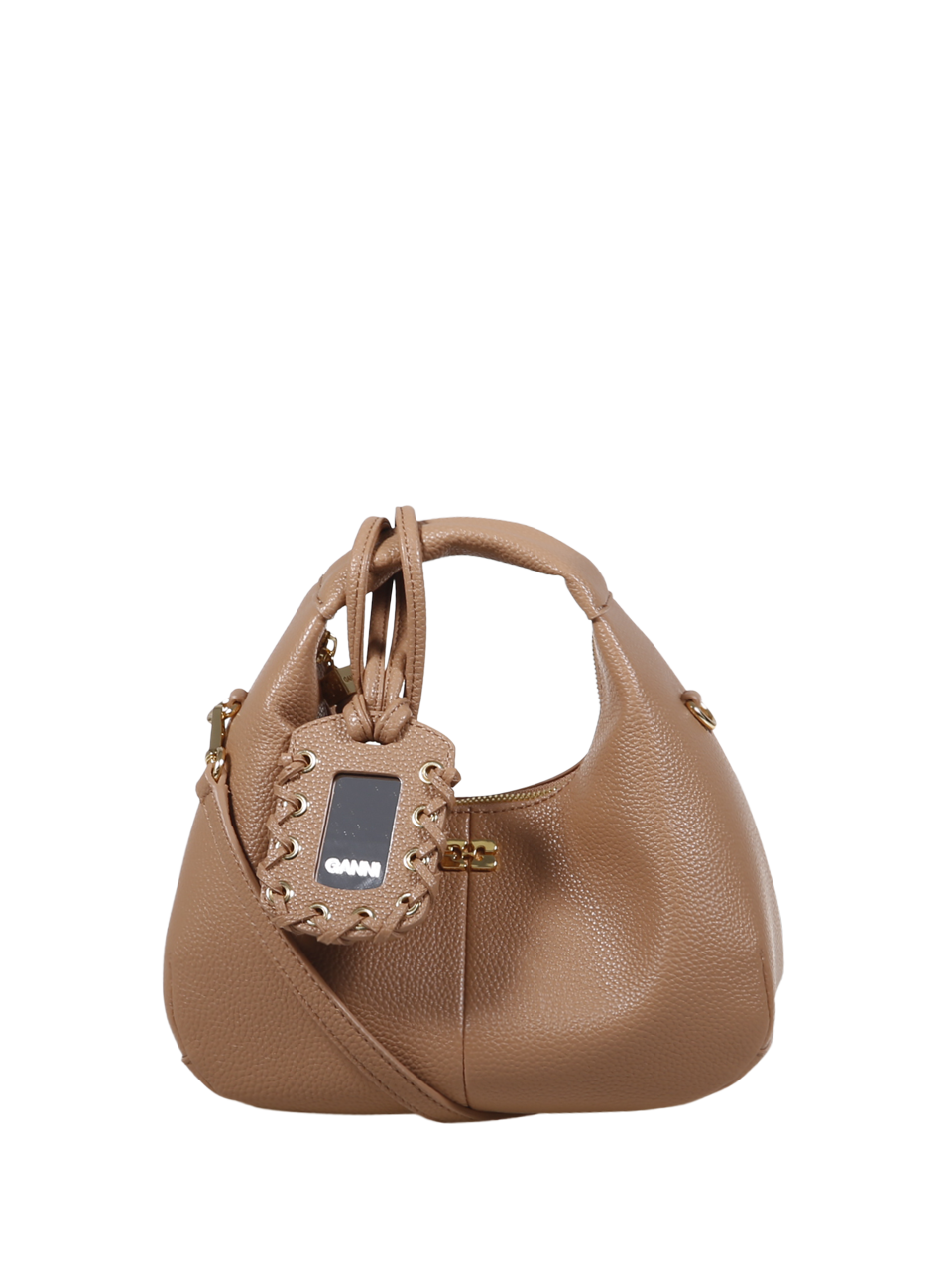 WOMAN GANNI NUDE RECYCLED POLYESTER HOBO MINI GRAINED BAG