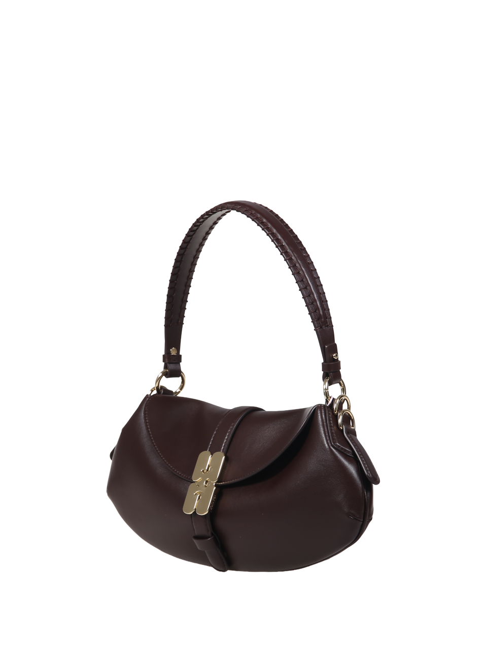 DONNA GANNI BORSA B-KAT BUTTER IN PELLE RICICLATA MARRONE 