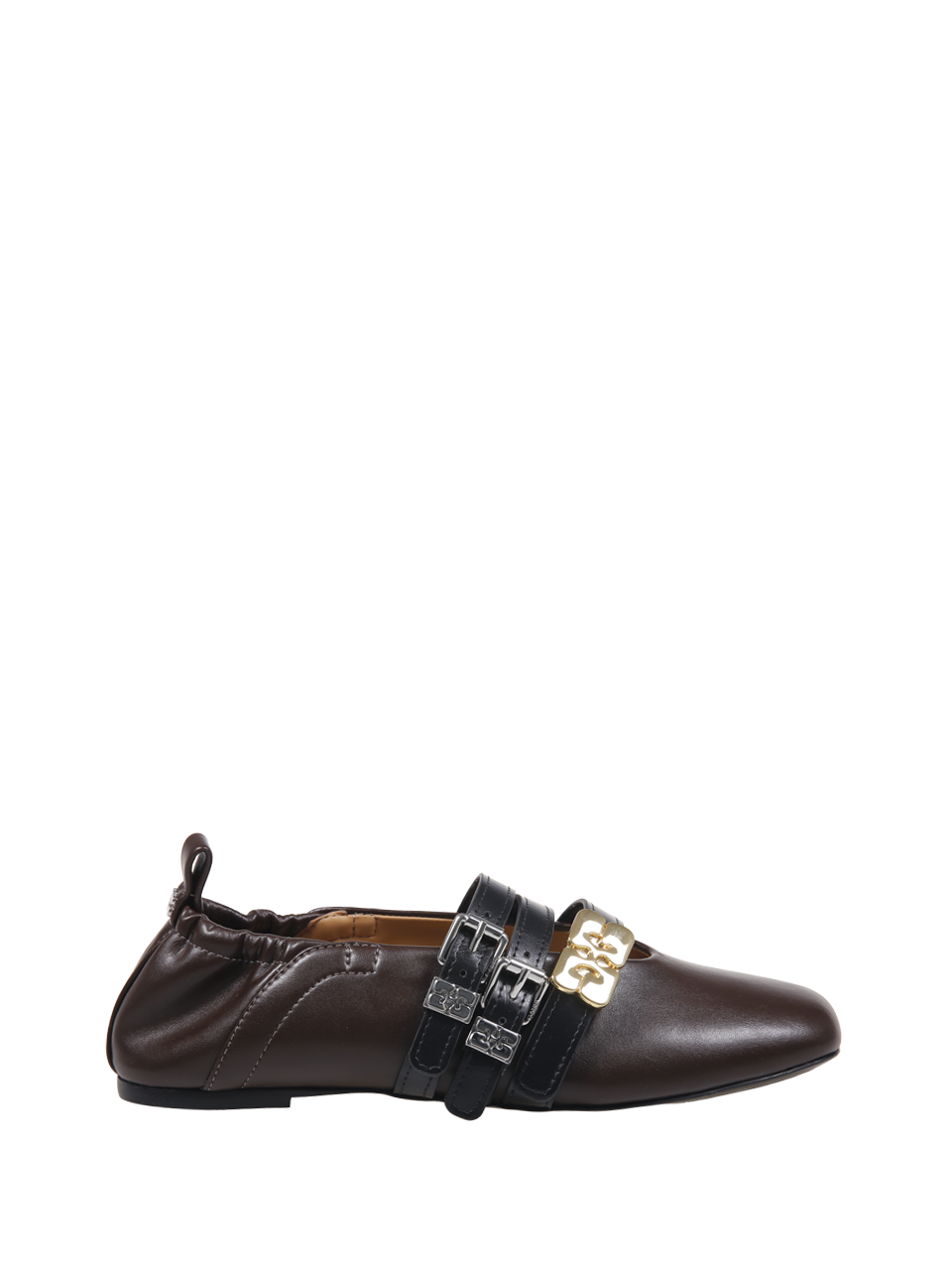 DONNA GANNI BALLERINA SUE TRIPLE IN POLIESTERE MARRONE