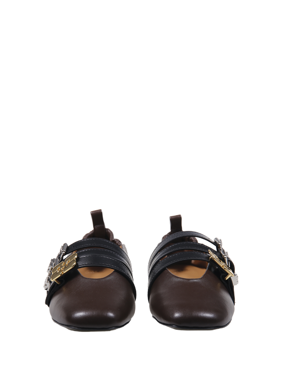 DONNA GANNI BALLERINA SUE TRIPLE IN POLIESTERE MARRONE