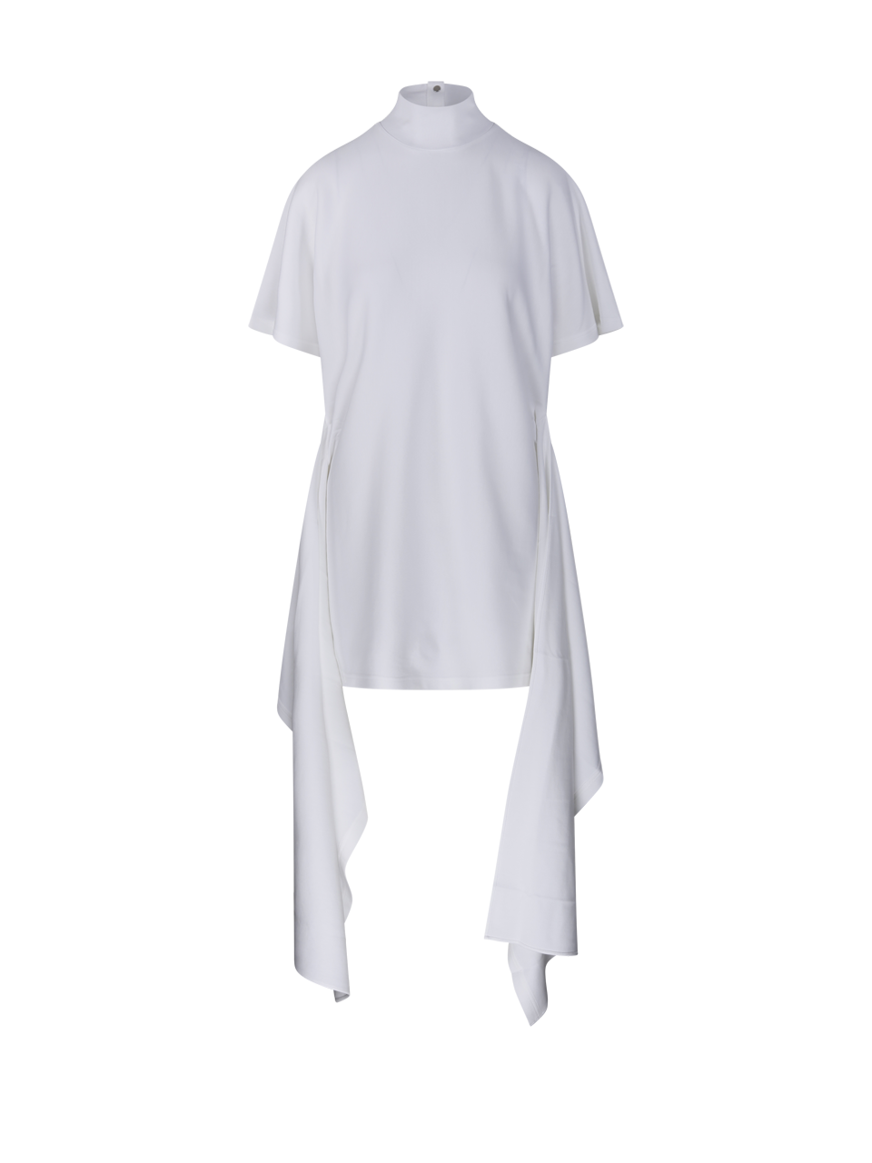 DONNA ALAIA ABITO T-SHIRT IN COTONE BIANCO