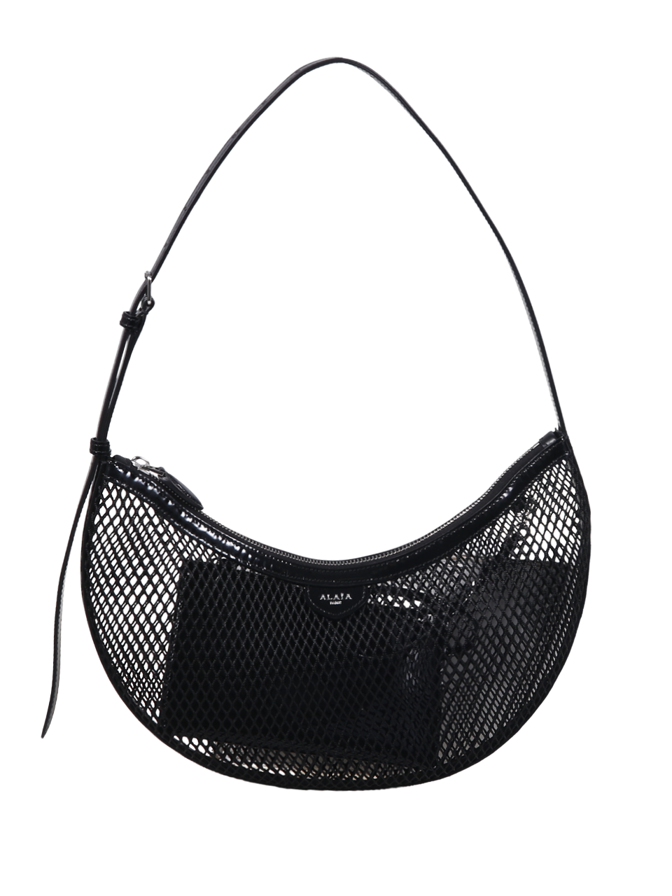 DONNA ALAIA BORSA ONE PIECE DEMI LUNE IN PELLE NERA 