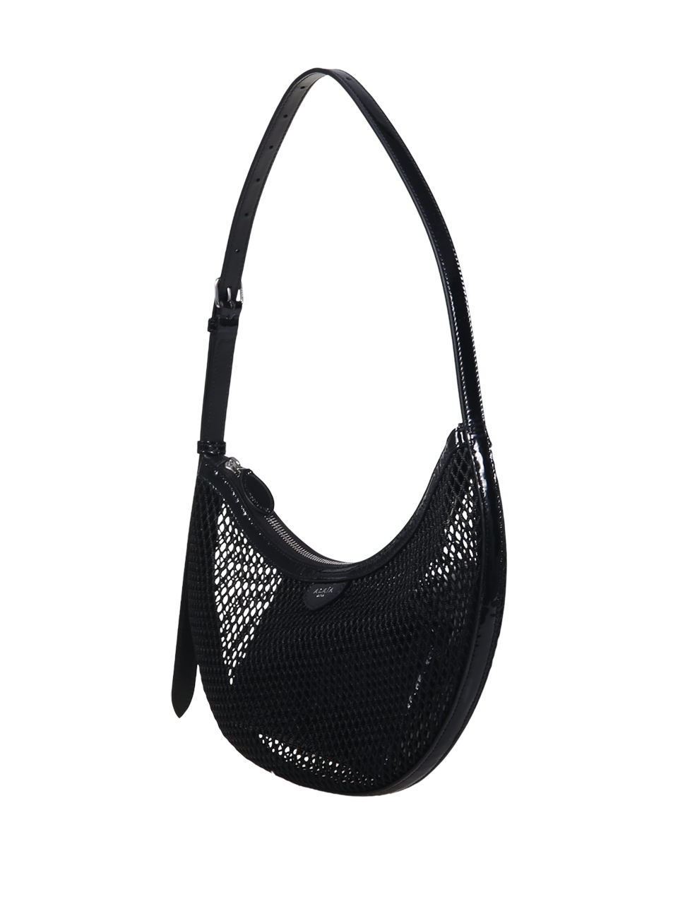 DONNA ALAIA BORSA ONE PIECE DEMI LUNE IN PELLE NERA 