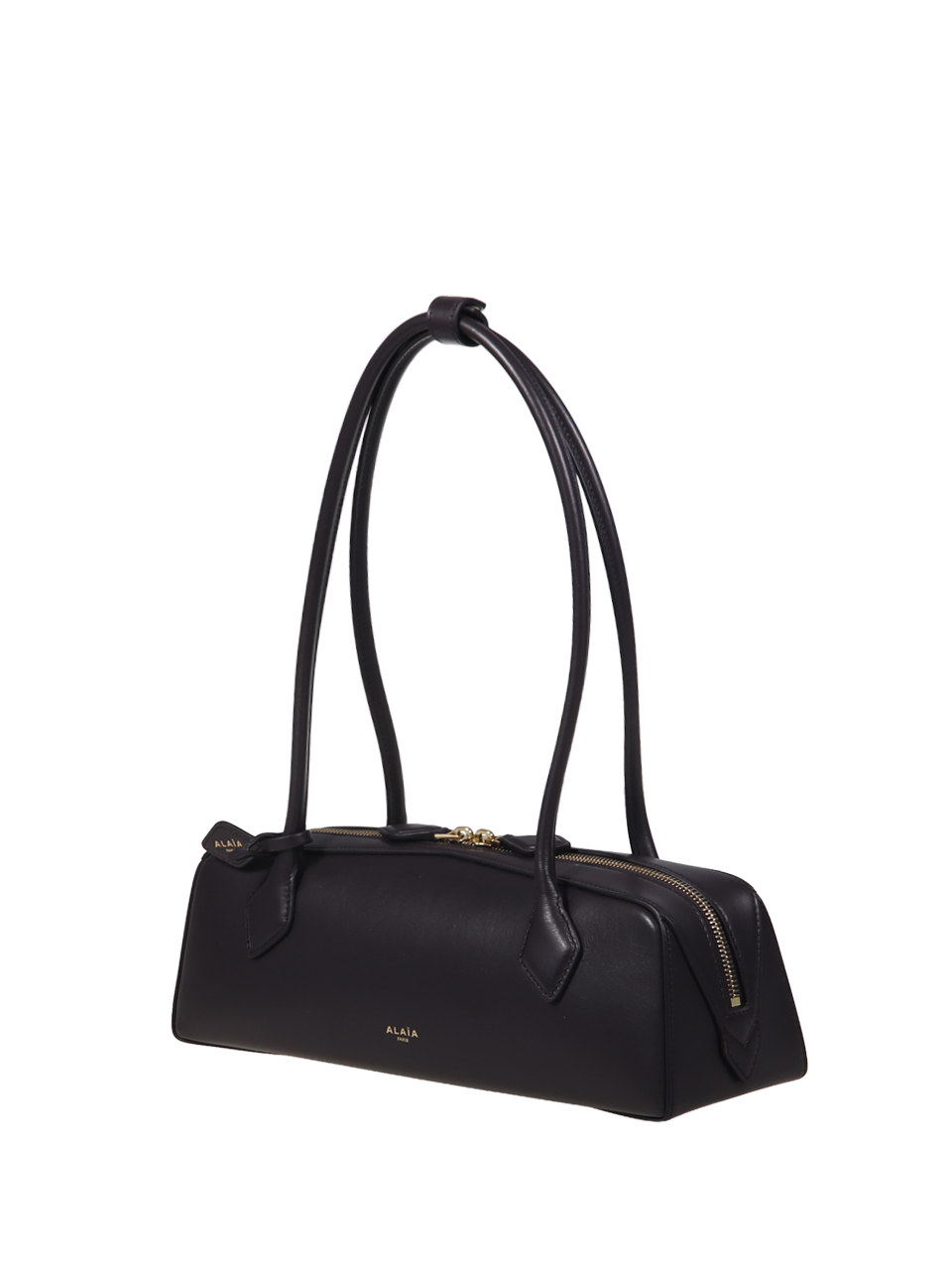 DONNA ALAIA BORSA TECKEL MEDIA IN PELLE MARRONE