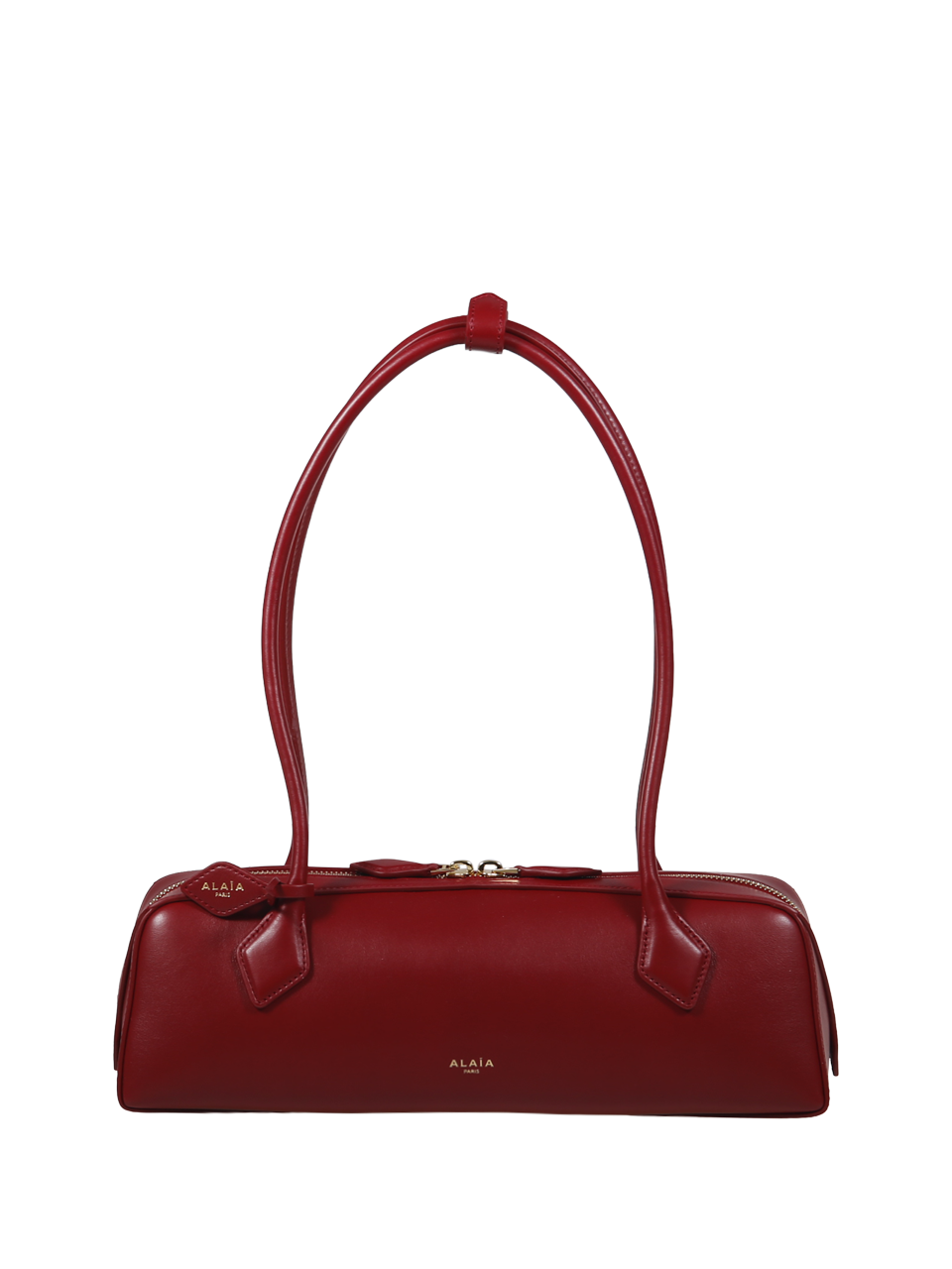 DONNA ALAIA BORSA TECKEL MEDIA IN PELLE ROSSA 