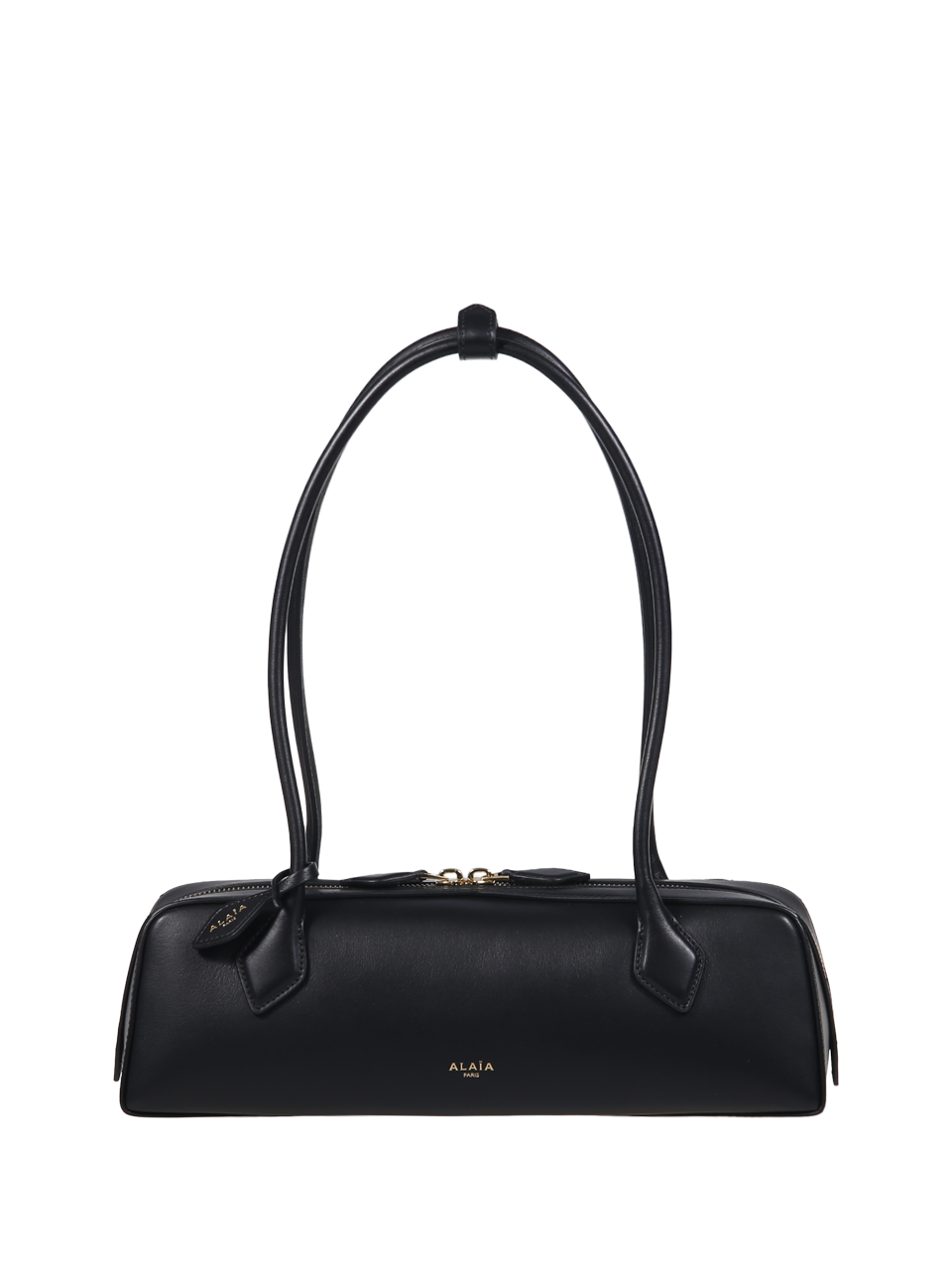 DONNA ALAIA BORSA TECKEL MEDIA IN PELLE NERA 