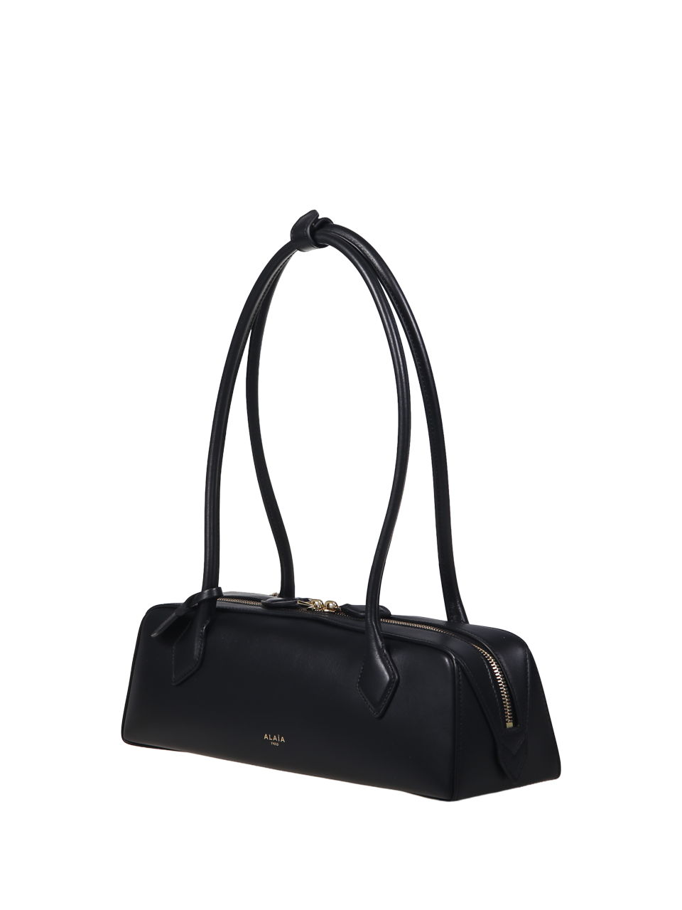 DONNA ALAIA BORSA TECKEL MEDIA IN PELLE NERA 