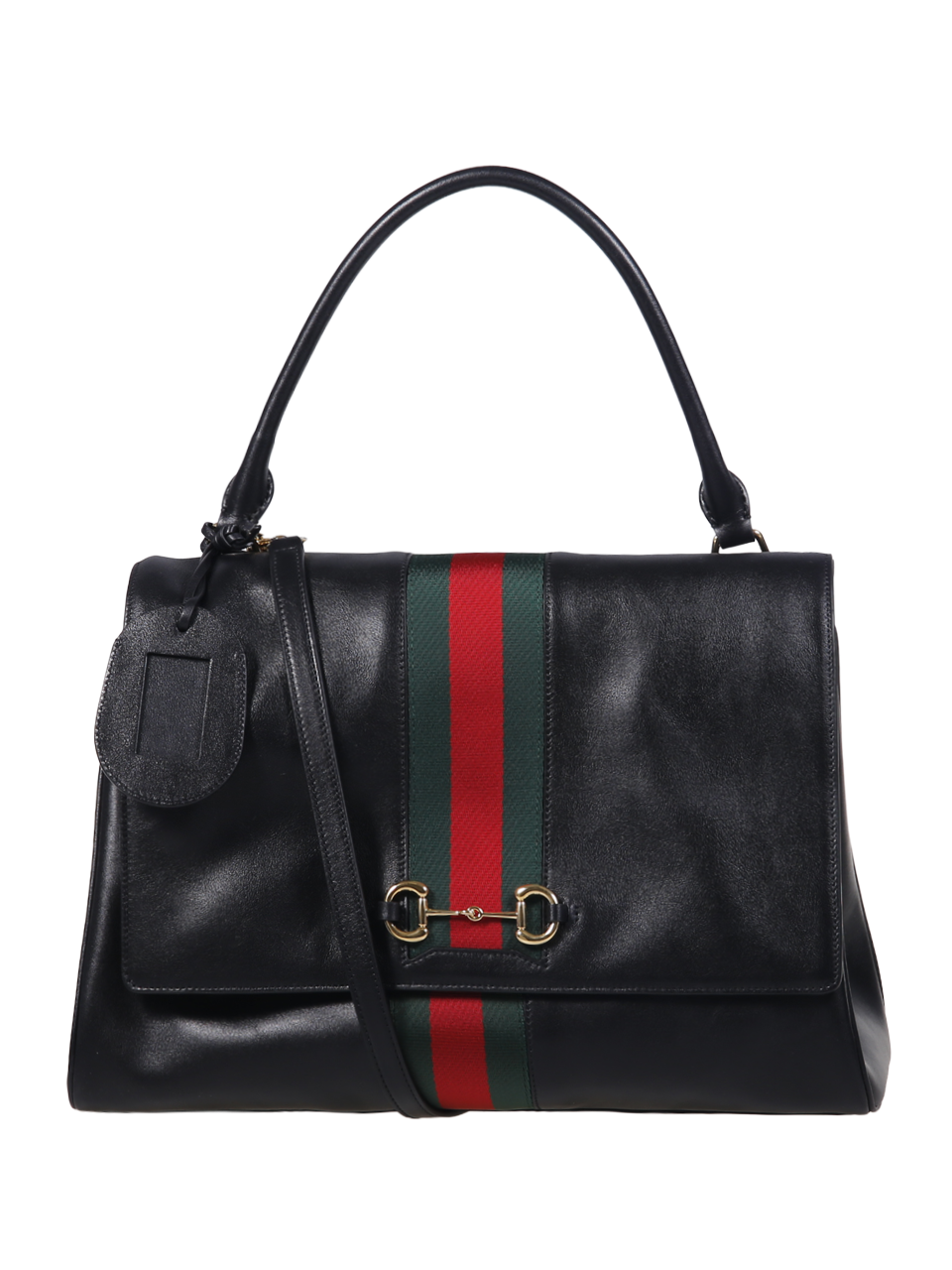 WOMAN GUCCI BLACK LEATHER HORSEBIT L HANDBAG