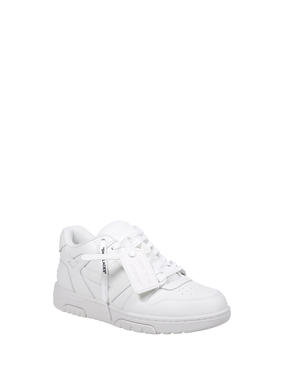 MEN OFF-WHITE WHITE LEATHER OUT OF OFFICE SNEAKER