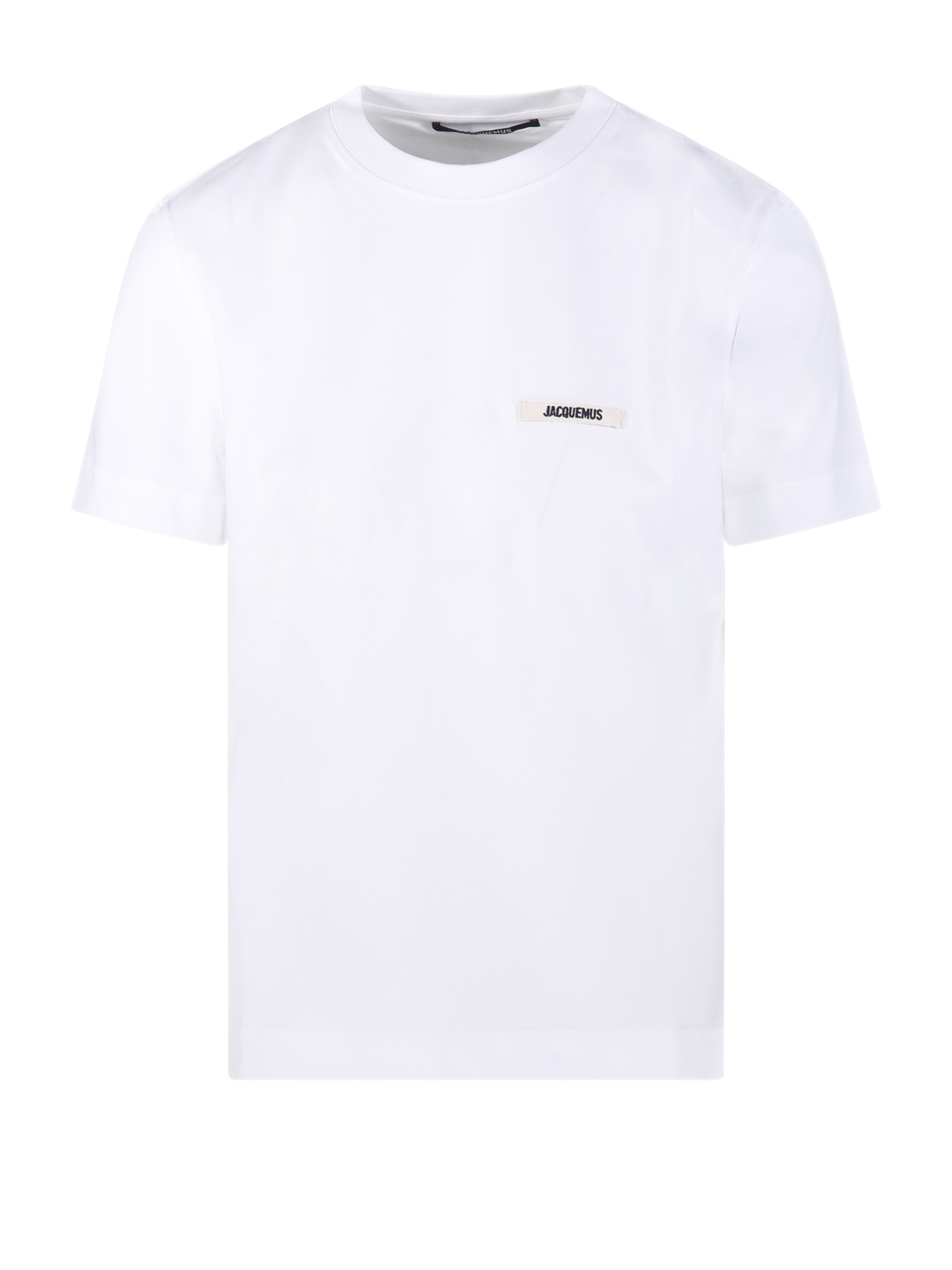 DONNA JACQUEMUS T-SHIRT GROS GRAIN MC IN COTONE BIANCO 