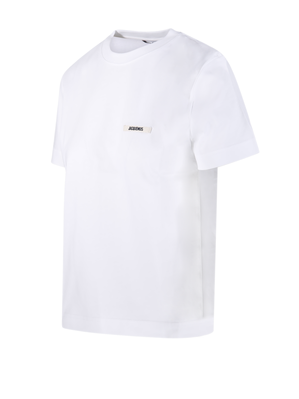 DONNA JACQUEMUS T-SHIRT GROS GRAIN MC IN COTONE BIANCO 