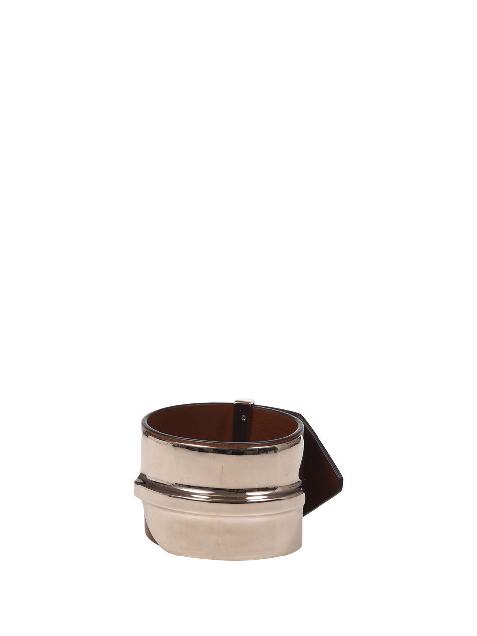DONNA MAXMARA BRACCIALE TAVOLA IN PELLE MARRONE 