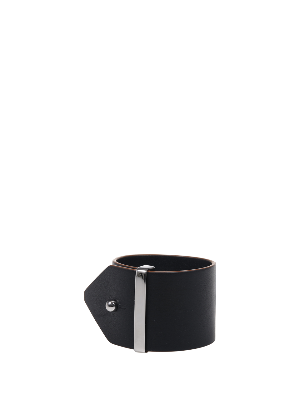 WOMAN MAXMARA BLACK LEATHER TAVOLA BRACELET